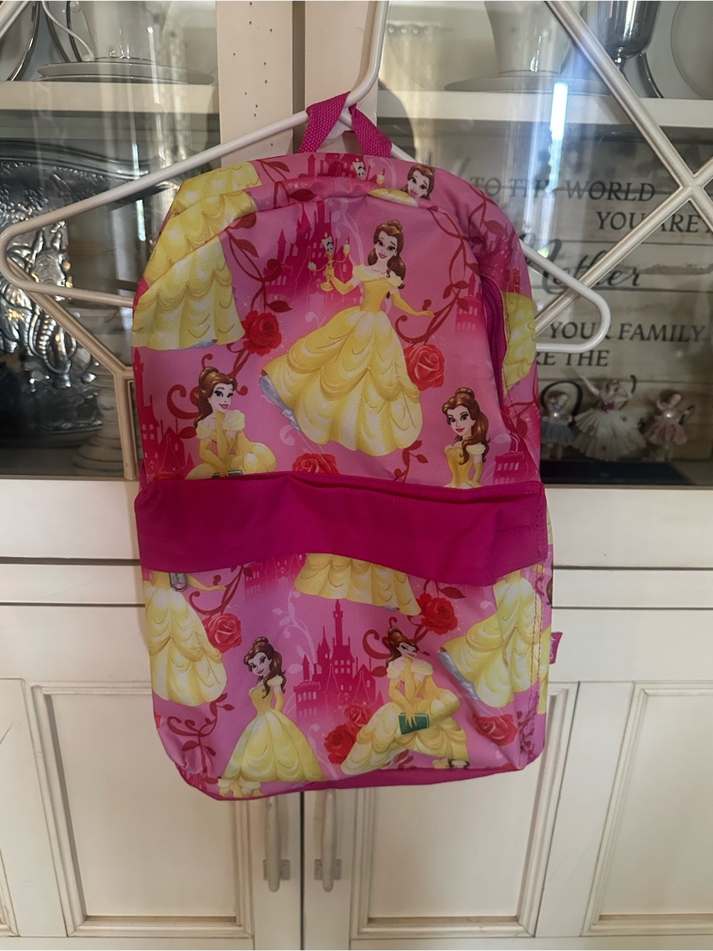 Disney Pink and Yellow Belle Kids Backpack